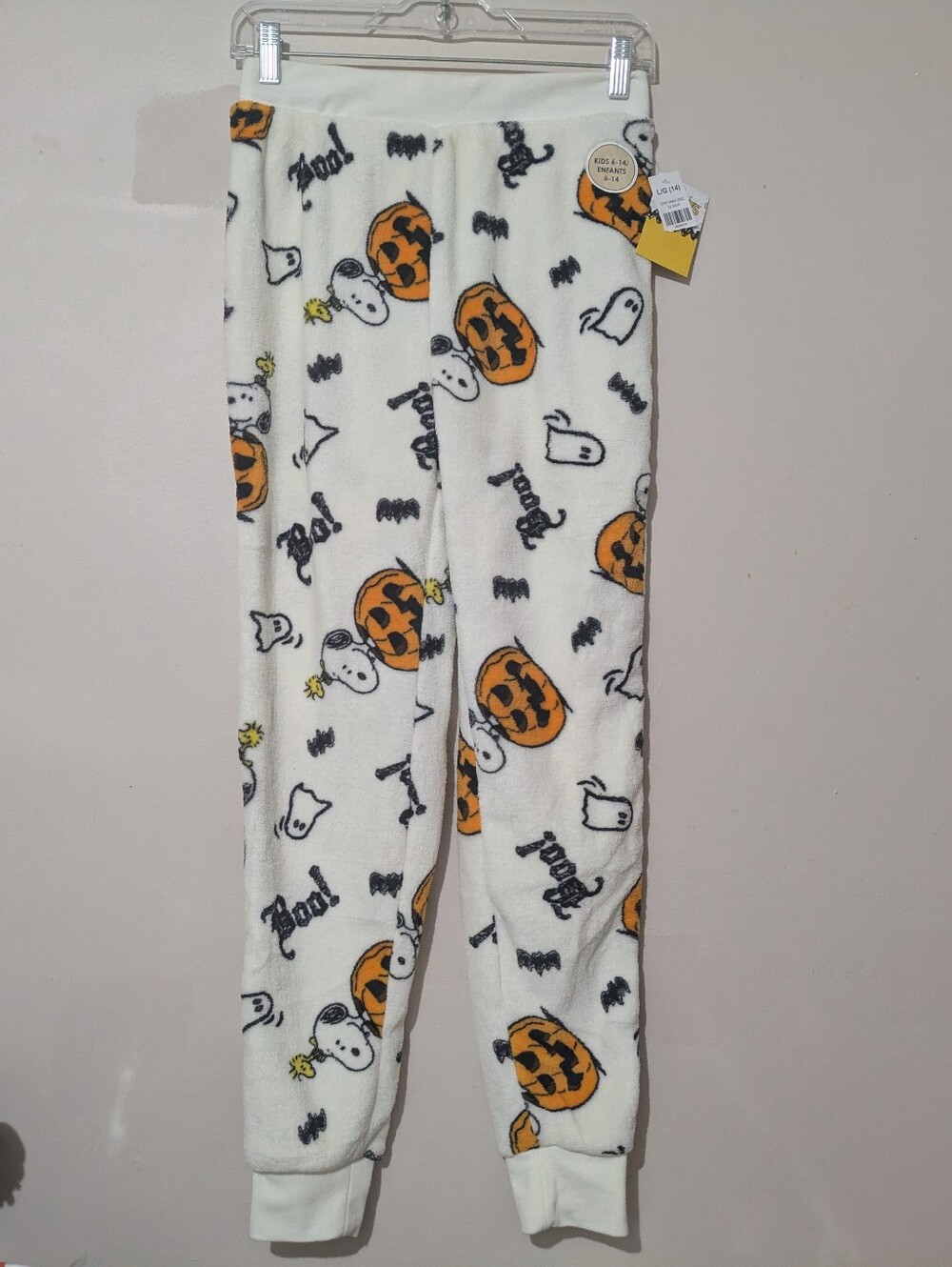 Peanuts Snoopy Pumpkin Woodstock Halloween pajama Pants Youth 12-14 New!